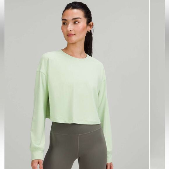 lululemon athletica Tops - Lululemon Muscle Love Long Sleeve Shirt Creamy Mint 10